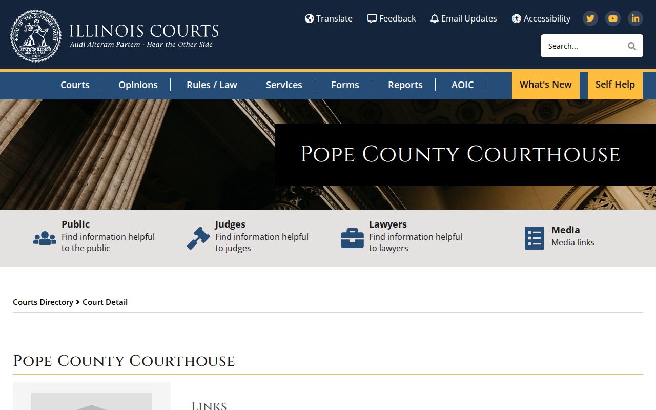 Pope County criminal records courthouse directory